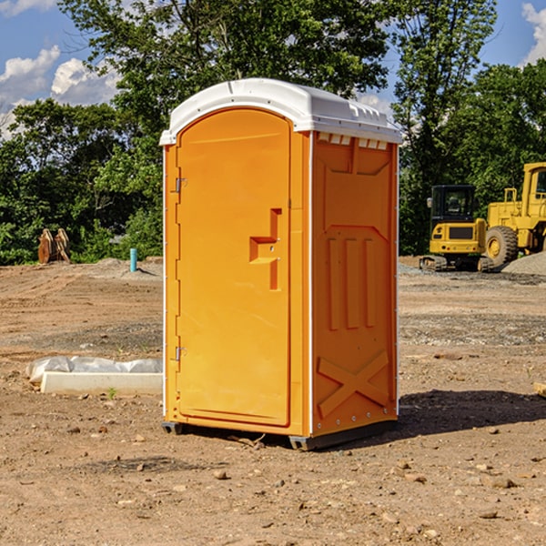 how often are the porta potties cleaned and serviced during a rental period in Evansville Wisconsin